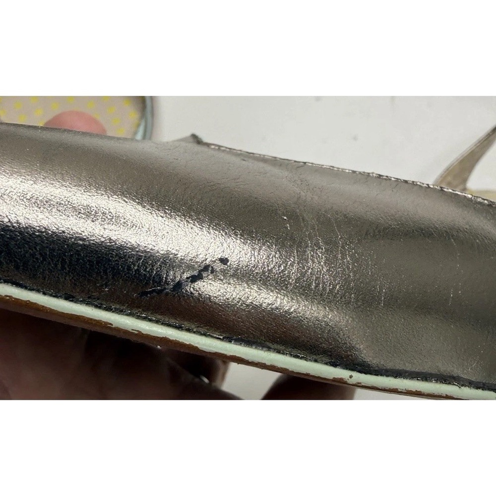 Boden Millie Slingback in Metallic Pewter Size 38.5 Kitten Heel - Picture 14 of 14